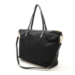 PRADA Prada Tote Bag Shoulder Nylon Leather NERO Black BR4257