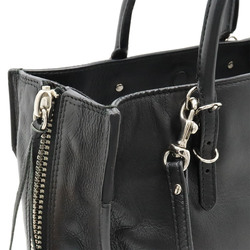 BALENCIAGA Paper A6 Zip Around Handbag Tote Bag Leather Black 370926