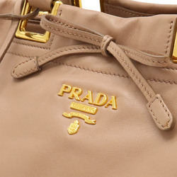 PRADA Prada Bow Handbag Tote Bag Soft Calf Leather CAMMEO Pink Beige Purchased at an Overseas Boutique BN2244