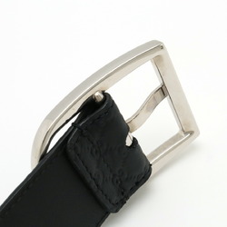 GUCCI Micro Guccissima Belt Leather Black #95 449716