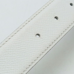 HERMES Constance H-belt, reversible, Epsom leather, Swift, white, black, #80, K stamp
