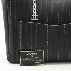 CHANEL New Mademoiselle Tote Bag Chain Shoulder Leather Black A30038