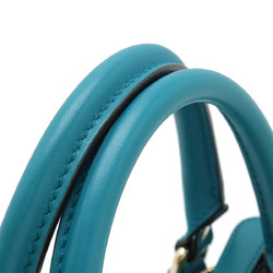 GUCCI Micro Guccissima Handbag Shoulder Bag Leather Turquoise Blue 449654