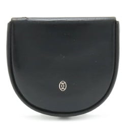 Cartier Pasha de coin case purse leather black L3000129