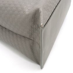 GUCCI Micro Guccissima Tote Bag Handbag Shoulder Leather Gray 510291