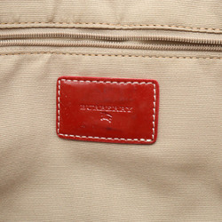 BURBERRY Check pattern tote bag shoulder PVC leather beige bordeaux black