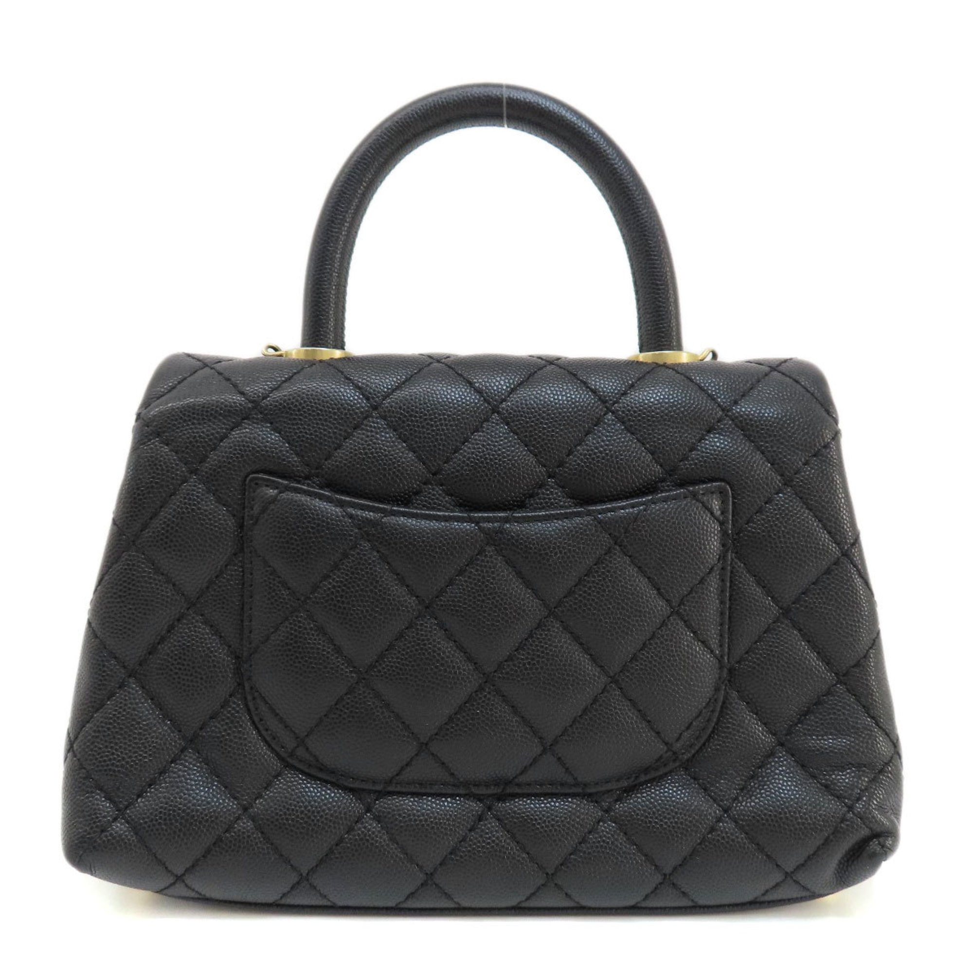 Chanel Matelasse Handbag Caviar Skin Women's