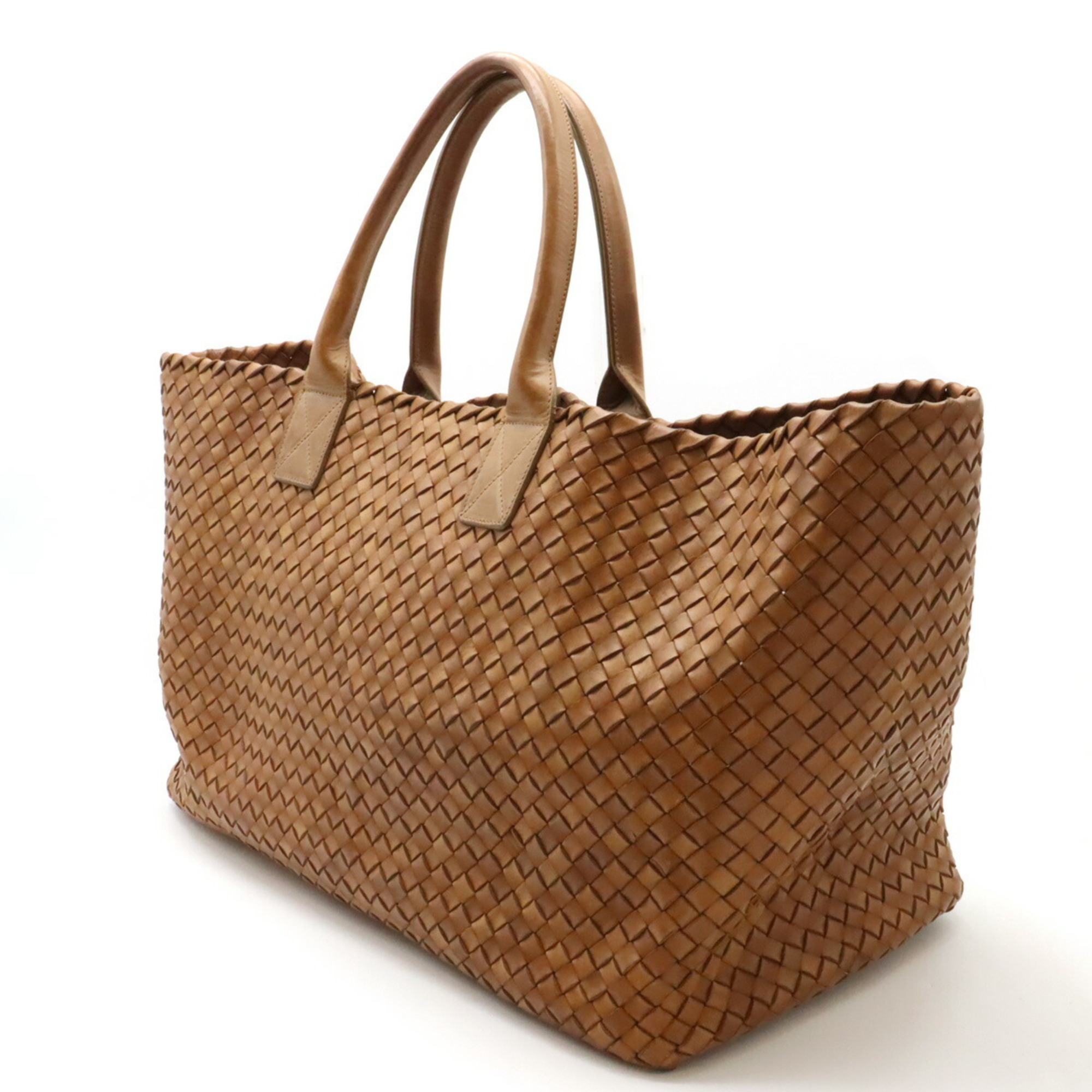 BOTTEGA VENETA Bottega Veneta Intrecciato Cabas GM Tote Bag Leather Camel Limited to 100 pieces 113129