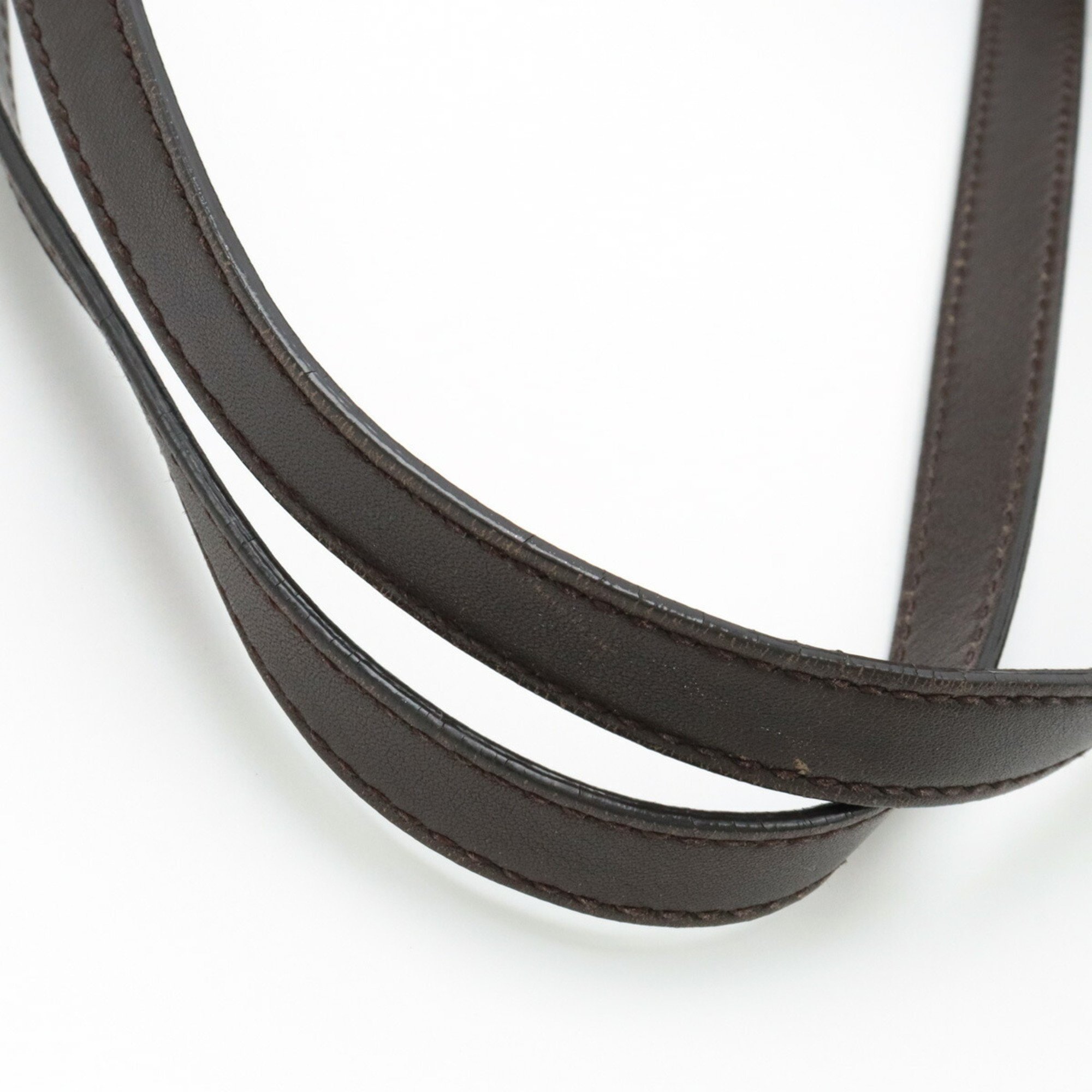 GUCCI GG Supreme Tote Bag Shoulder PVC Leather Beige Dark Brown 388929