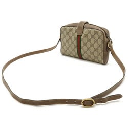 GUCCI Old Gucci GG Plus Sherry Line Shoulder Bag Pochette Beige Brown 89.02.055