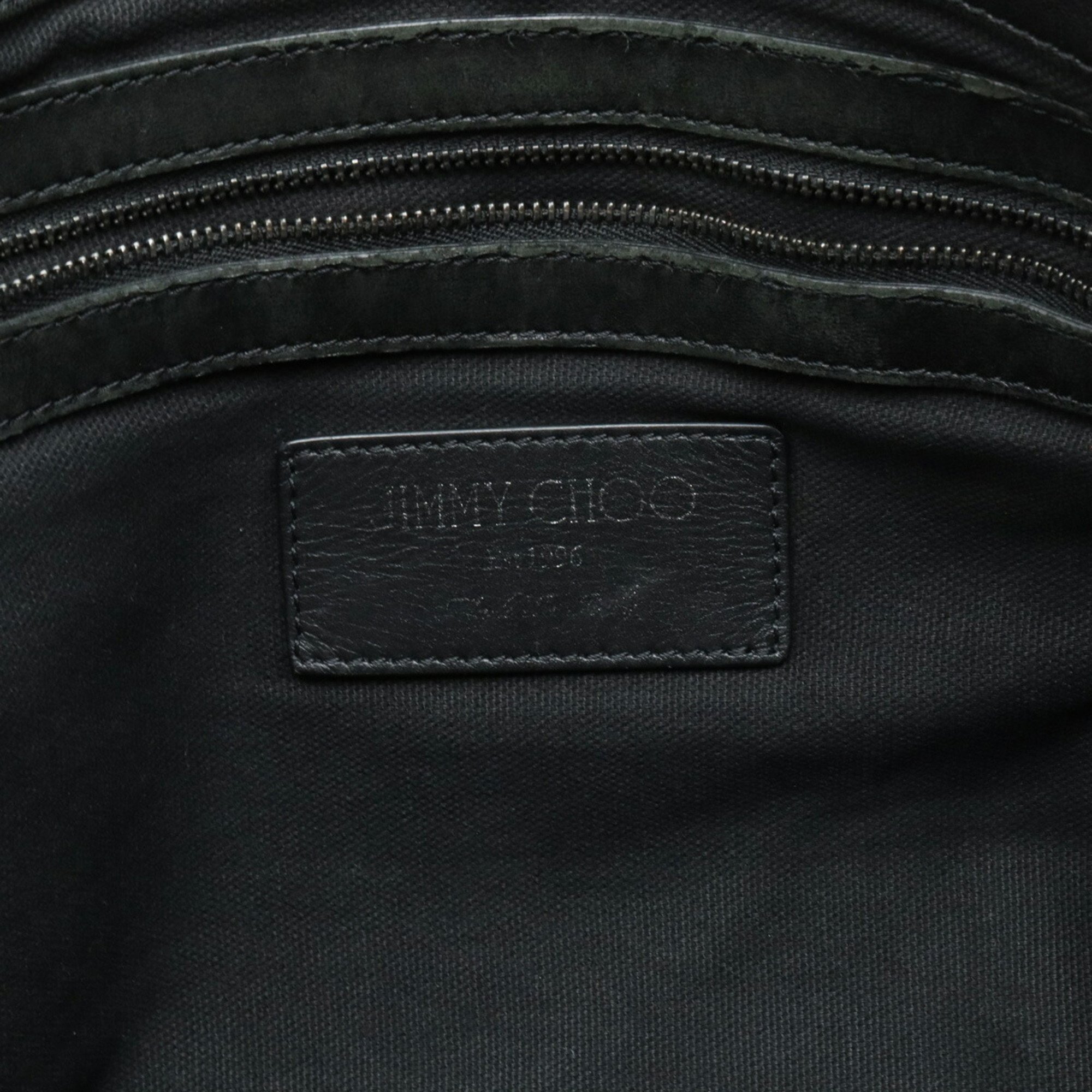 JIMMY CHOO Jimmy Choo Derek Clutch bag Second Star pattern Studs Leather Black