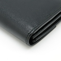 Salvatore Ferragamo Double Gancini Bi-fold Long Wallet Leather Black JP-22-0001