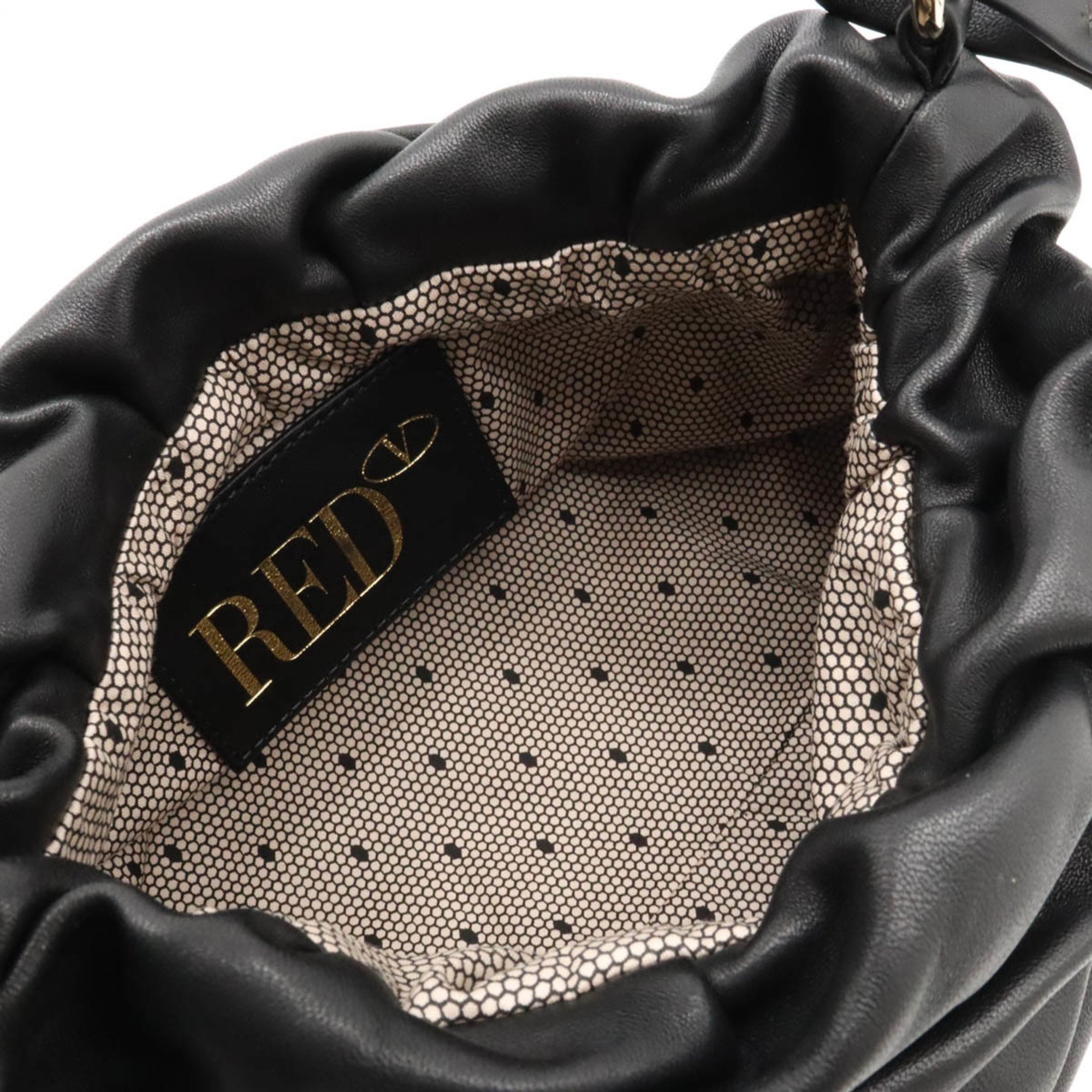 REDValentino RED VALENTINO Red Valentino Shoulder Bag Handbag Nappa Leather Black XQ2B0D09