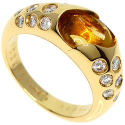 Chaumet citrine diamond ring, 18K yellow gold for women