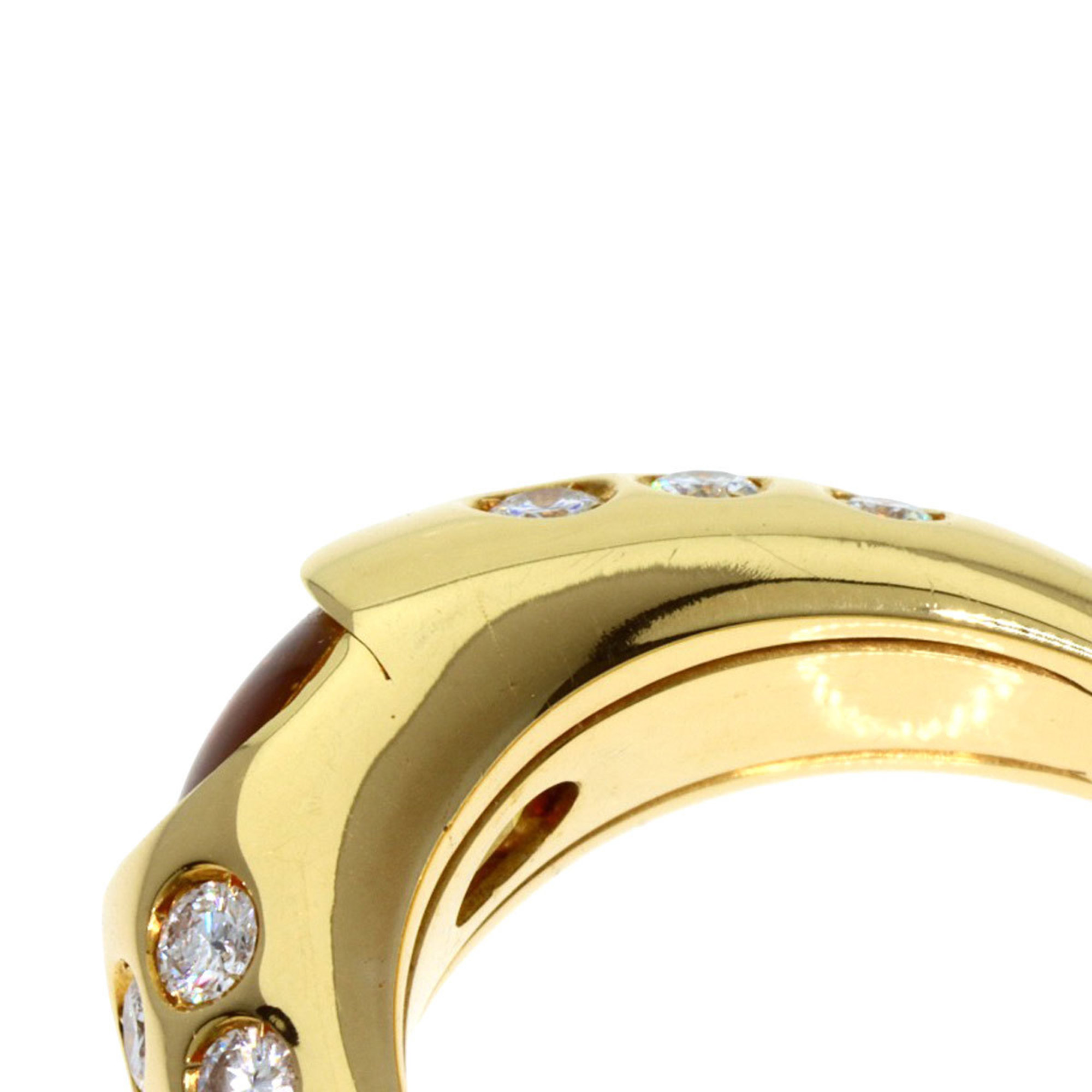 Chaumet citrine diamond ring, 18K yellow gold for women