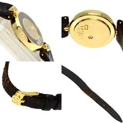 Chopard 20 3095 Happy Diamonds Watch, 18K Yellow Gold, Leather, Women's