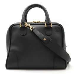 LOEWE Anagram Amazona 75 Handbag Tote Bag Leather Black