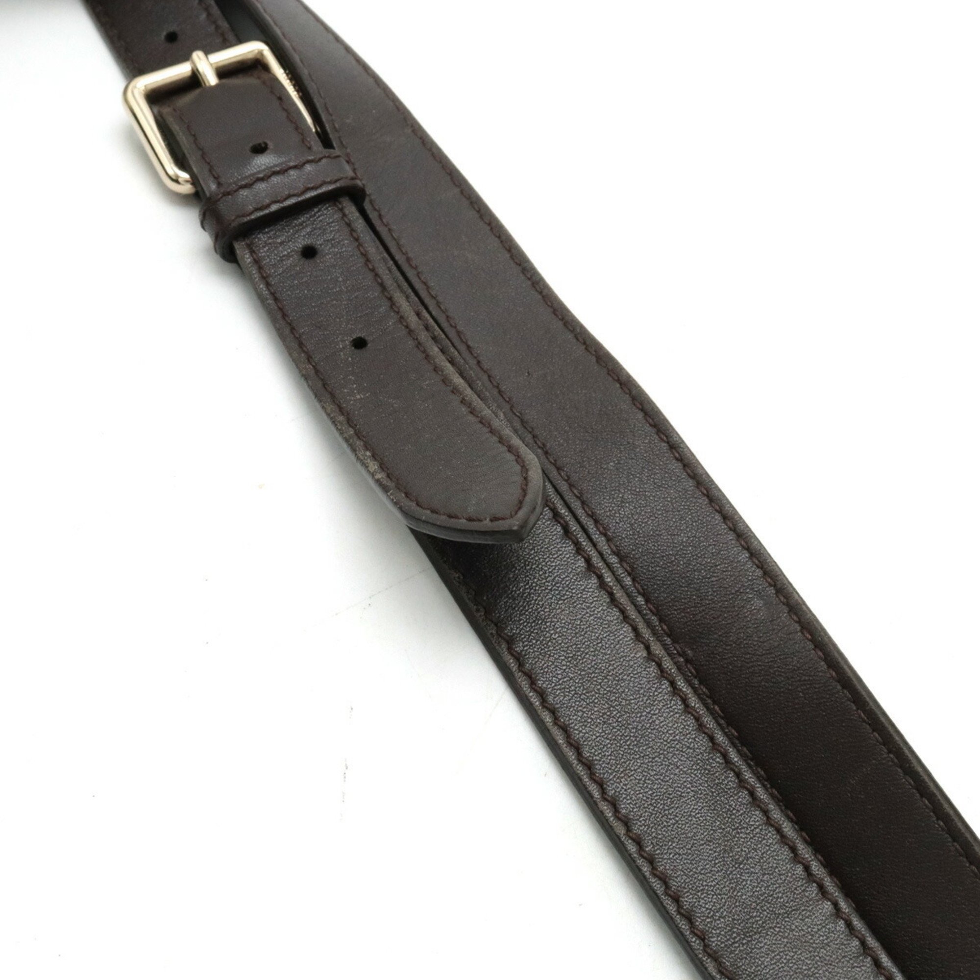 GUCCI GG Supreme Shoulder Bag PVC Leather Beige Dark Brown 388924