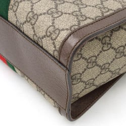 GUCCI Ophidia GG Small Tote Bag Handbag Shoulder PVC Leather Khaki Beige Mocha Brown 547551