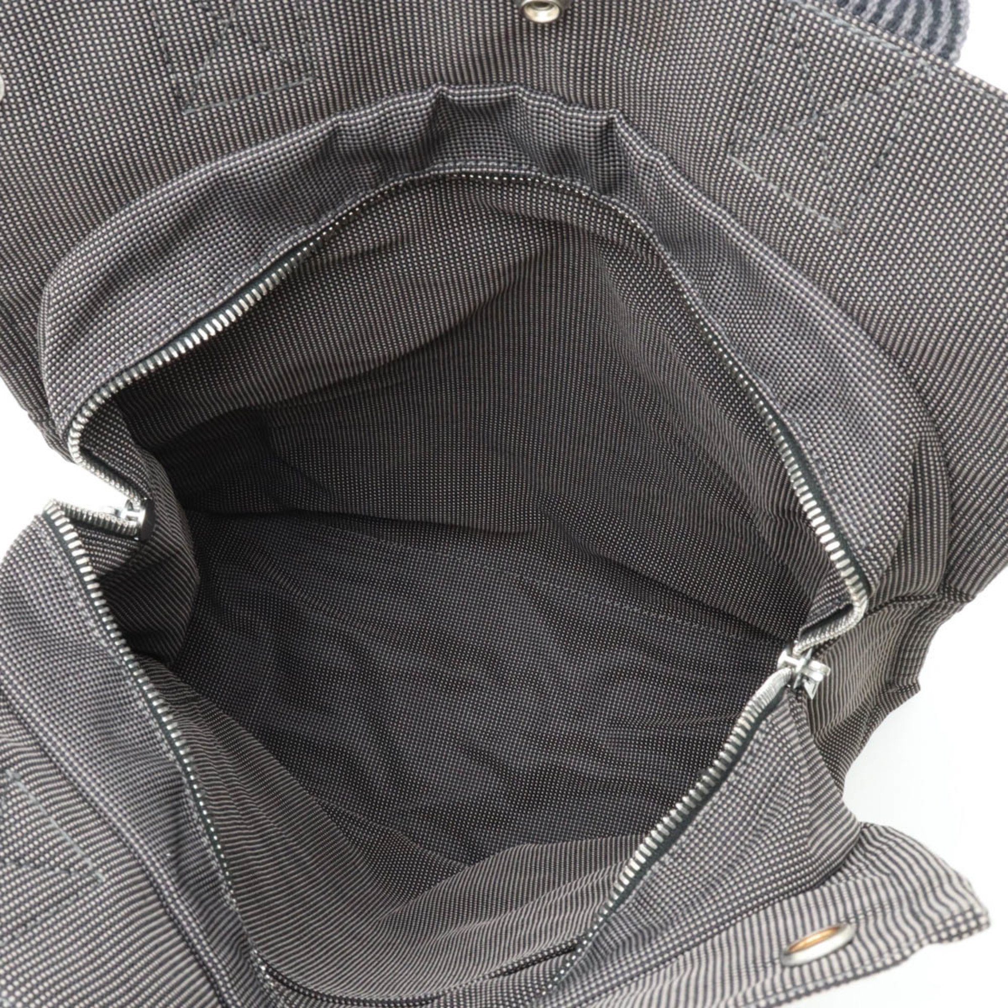 HERMES Hermes Air Line Sacado MM Rucksack Backpack Shoulder Bag Canvas Grey