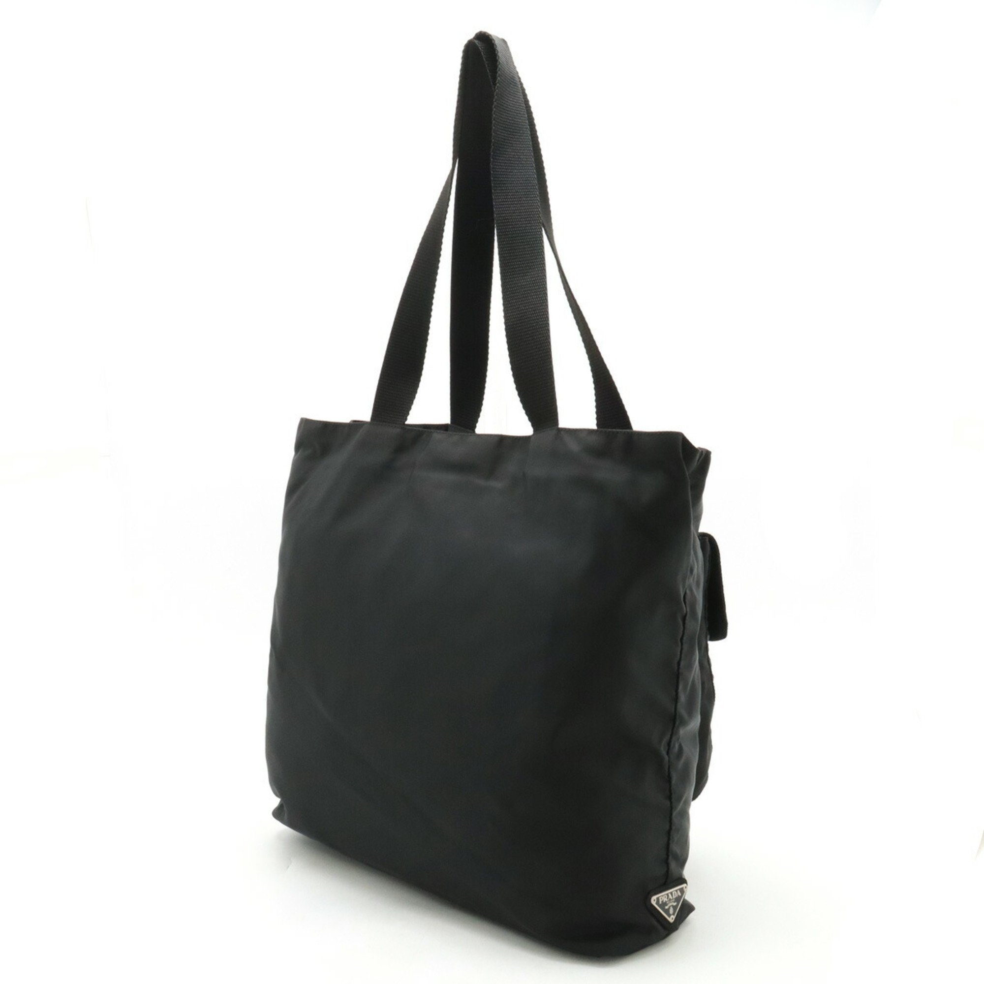 PRADA Prada Tote Bag Shoulder Nylon Leather NERO Black