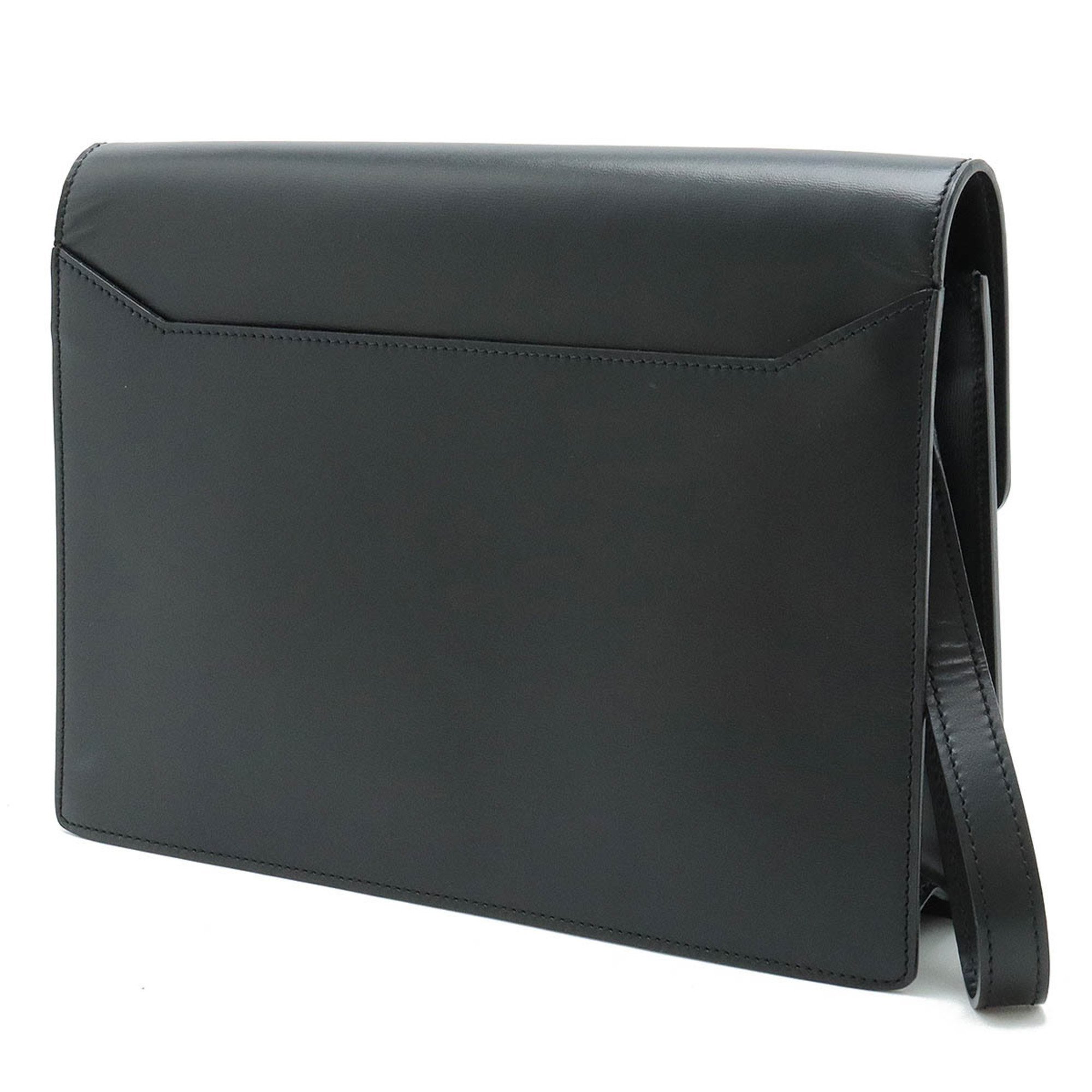 Cartier Pasha Line Second Bag Clutch Calf Leather Black L1000230