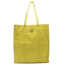 PRADA Prada Tote Bag Shoulder Wrinkled Nappa Yellow 1BG459