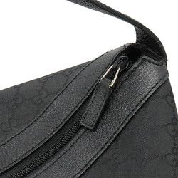 GUCCI GG nylon shoulder bag, Boston travel leather, black, 105669