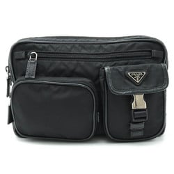 PRADA Prada Waist Bag Pouch Body Shoulder Nylon NERO Black VA0614