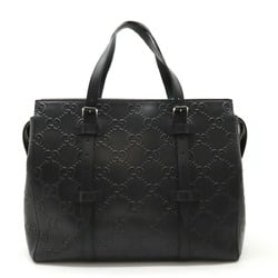 GUCCI GG embossed tote bag, shoulder leather, black, 625774