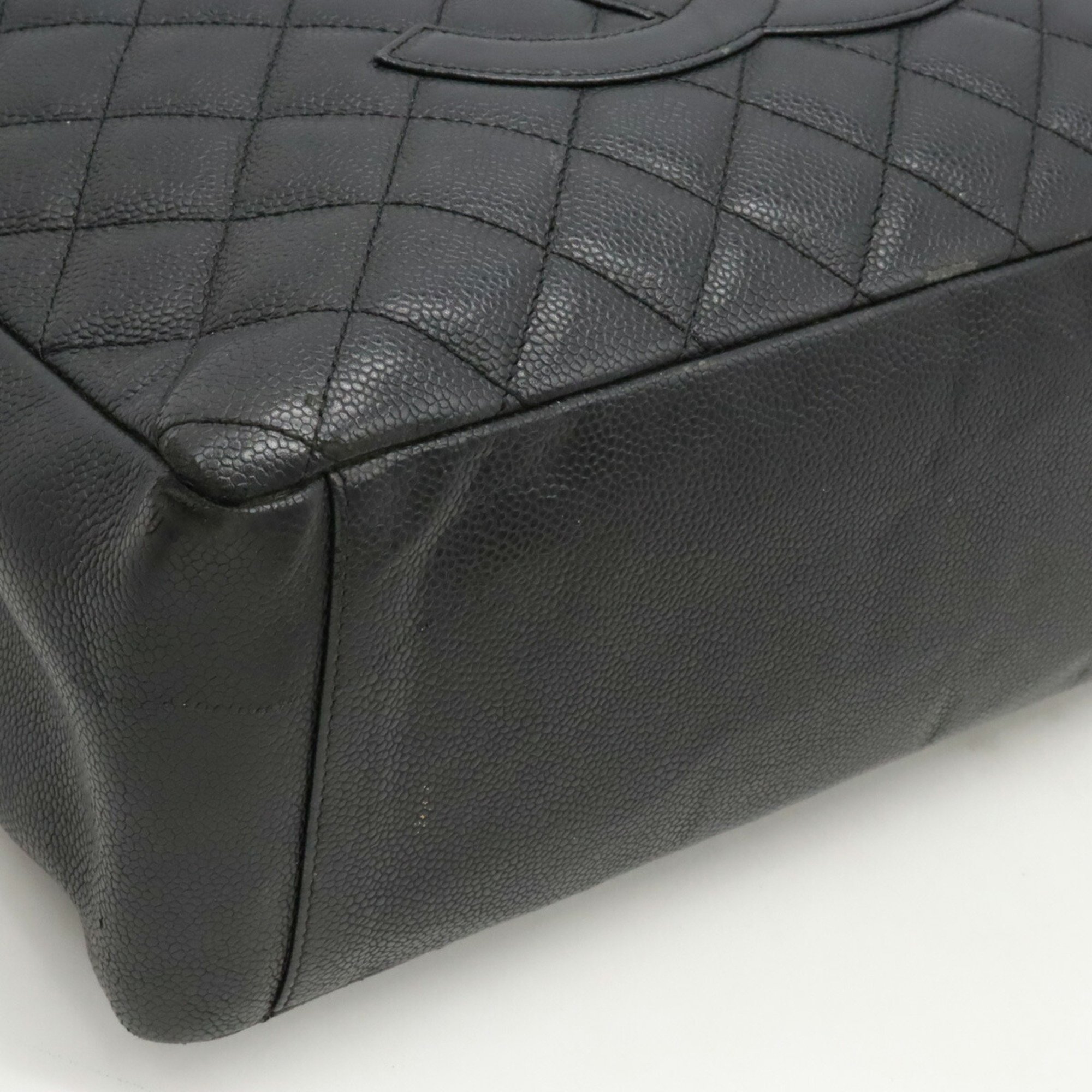 CHANEL Chanel Matelasse Coco Mark GST Tote Chain Bag Shoulder Caviar Skin Black A50995