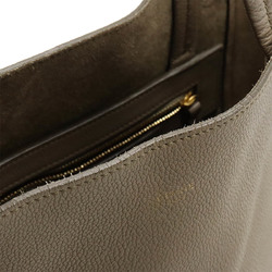 CELINE Cabas Phantom Small Belt Tote Bag Shoulder Leather Greige