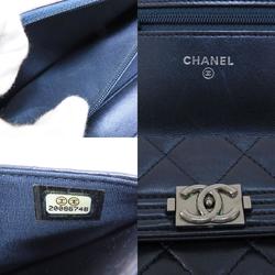 Chanel Chain Wallet Boy Long Lambskin Women's
