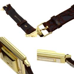 Chopard 21 3140 Happy Diamonds Watch, 18K Yellow Gold, Leather, Women's