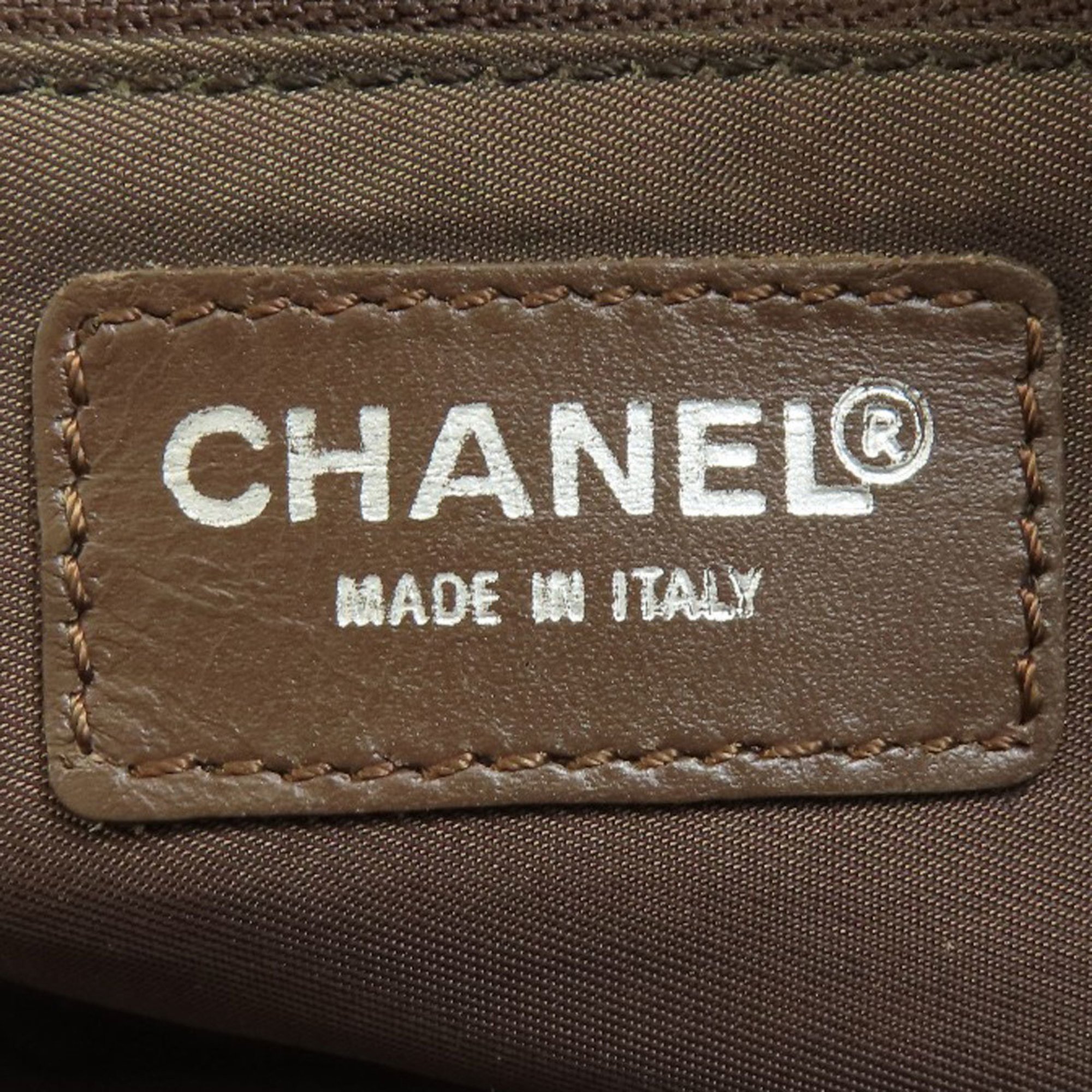 Chanel New Travel Line Boston Handbag Nylon Jacquard Women's