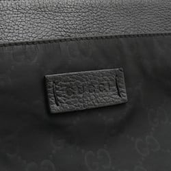 GUCCI GG nylon shoulder bag leather black 510342