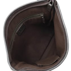 GUCCI GG nylon shoulder bag, leather, brown, dark 268620