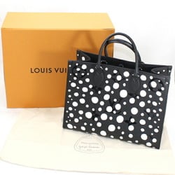 LOUIS VUITTON LV x YK Yayoi Kusama Collaboration Louis Vuitton Bag On the Go MM Infinity Dot Monogram Empreinte Black Noir M46389 Men's Women's