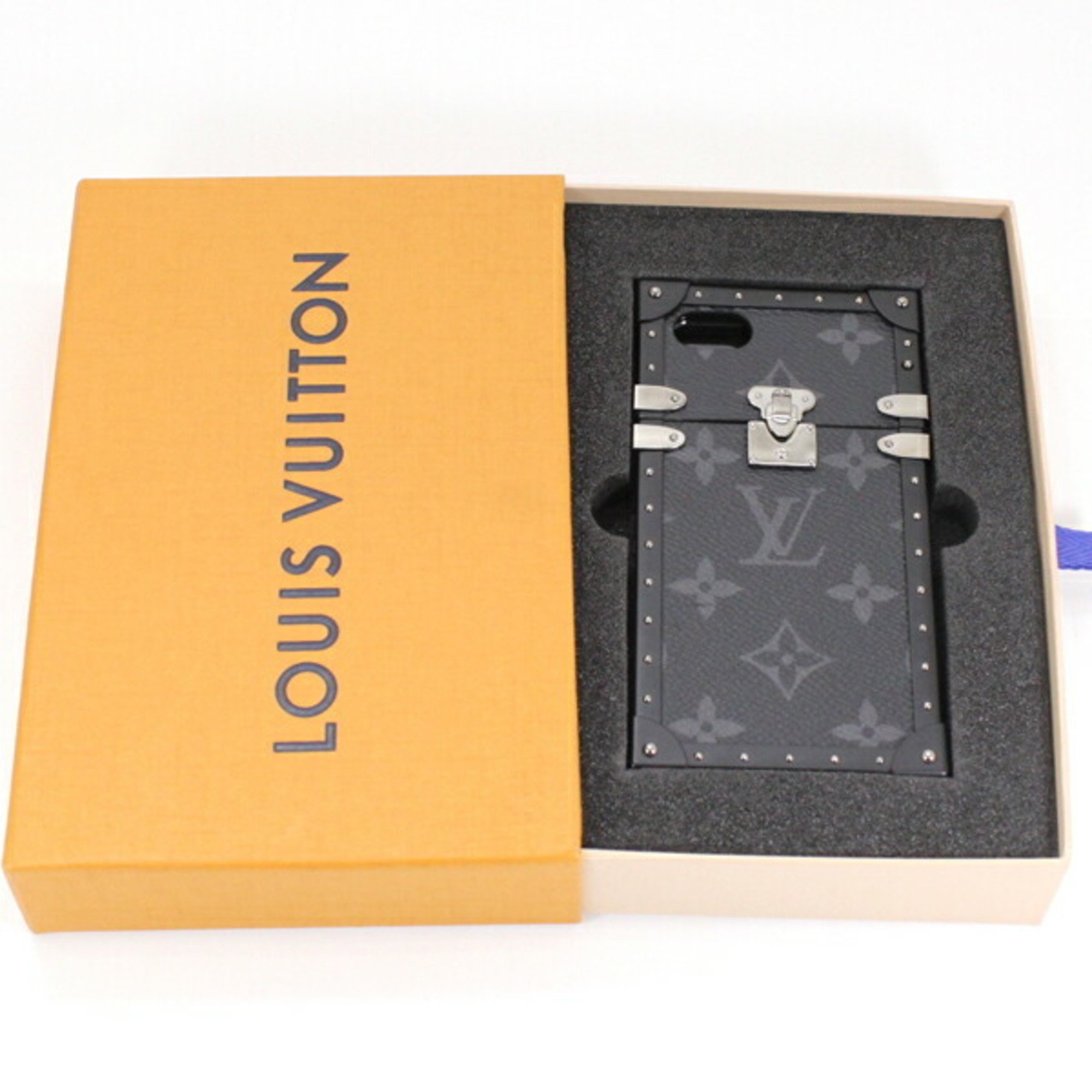 Louis Vuitton Eye Trunk Monogram Eclipse iPhone 7 & 8 6 SE Black Smartphone Case M64489 Men's
