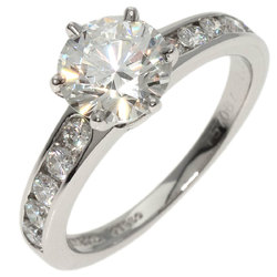 Tiffany solitaire diamond ring, platinum PT950, ladies