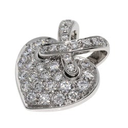 Chaumet Liens de Heart Diamond Cord Pendant Top K18 White Gold for Women