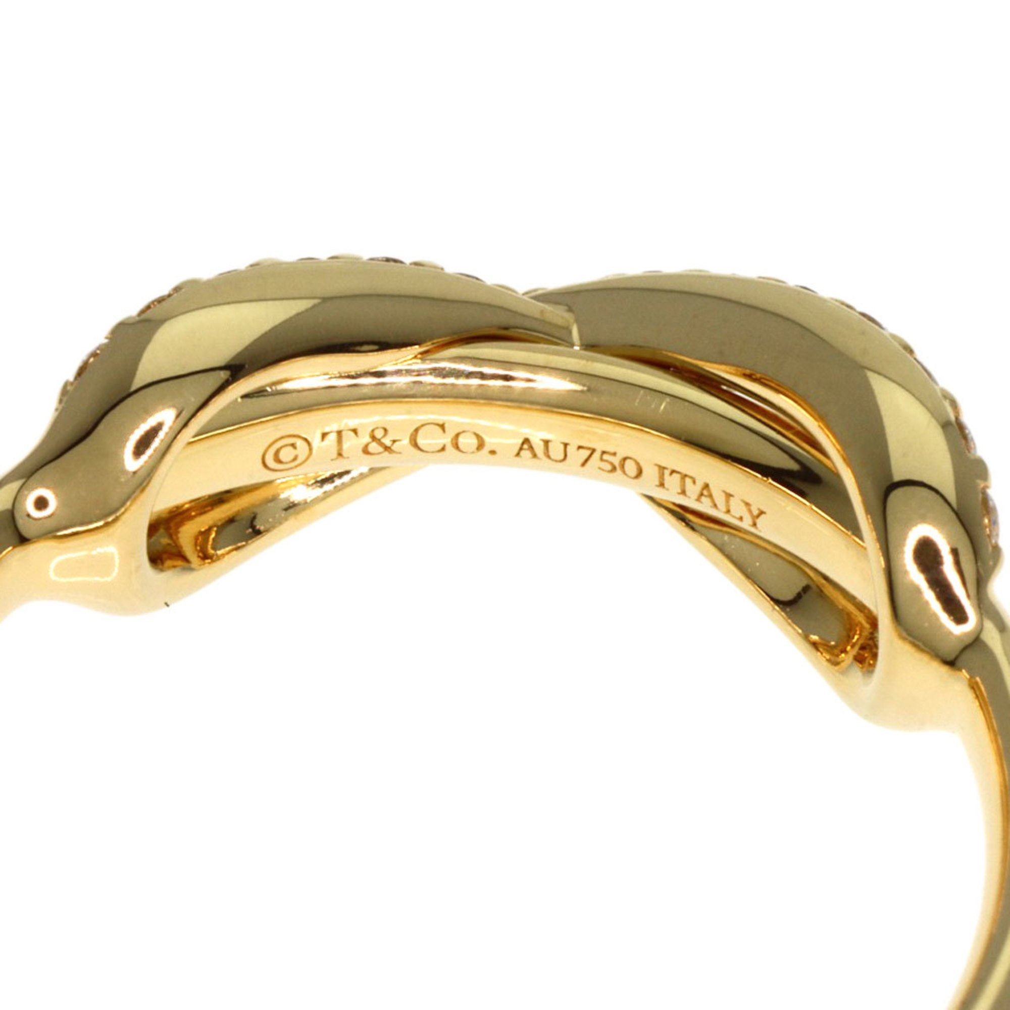 Tiffany Infinity Diamond Ring, 18K Yellow Gold, Women's