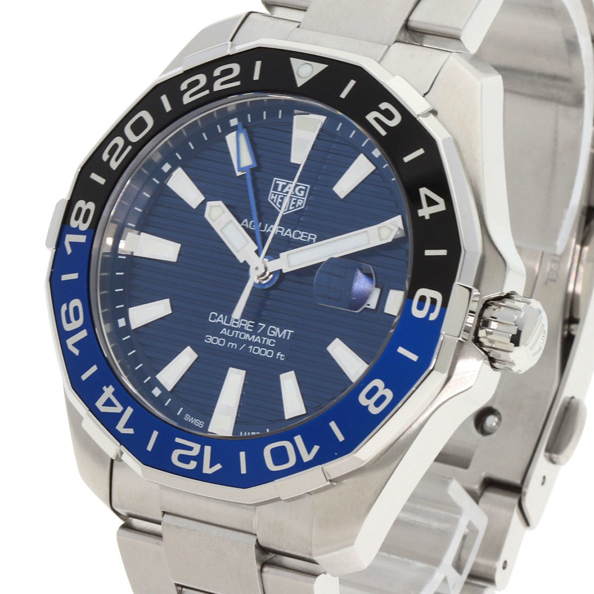 TAG Heuer WAY201T-0 Aquaracer Calibre 7 Watch Stainless Steel SS Men's