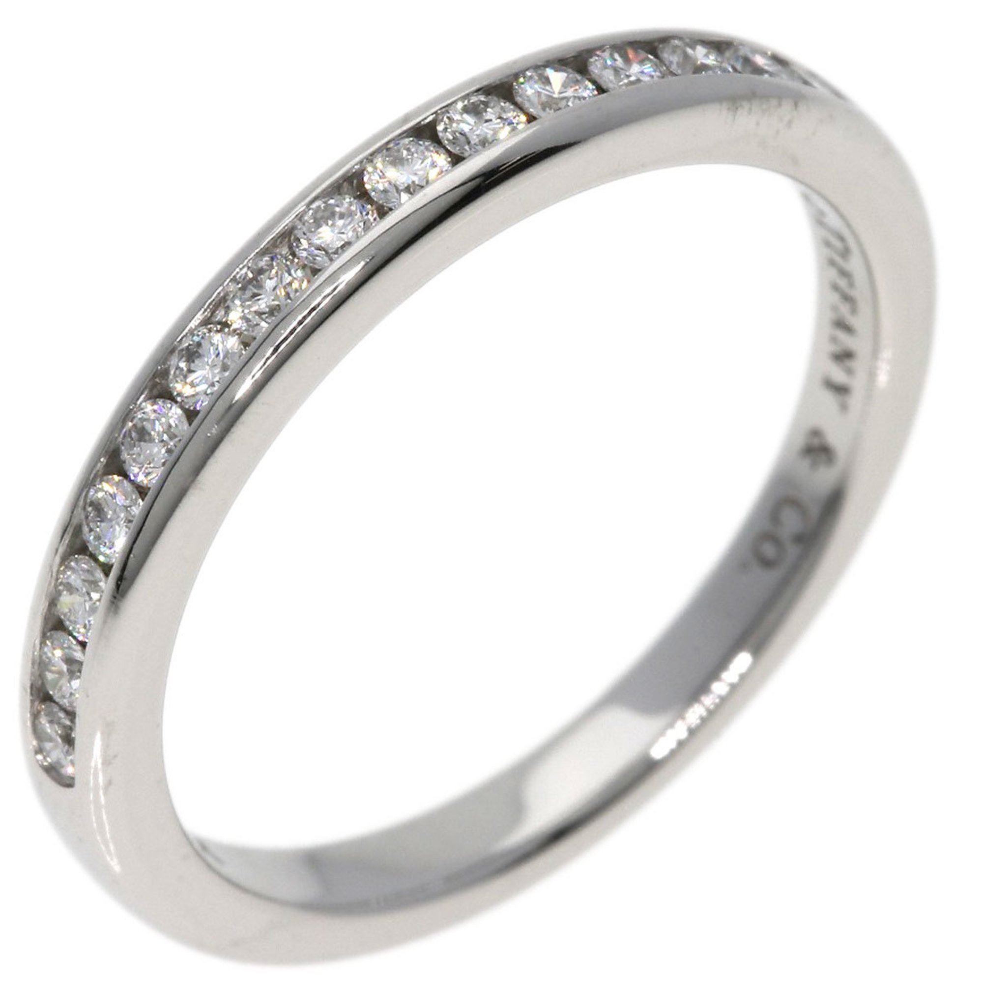 Tiffany Half Circle Channel Setting Diamond Ring, Platinum PT950, Women's