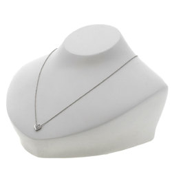 Tiffany Sentimental Diamond Heart Necklace Platinum PT950 for Women