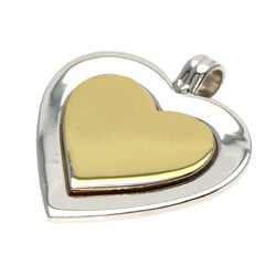 Tiffany Heart Pendant Silver K18YG Ladies