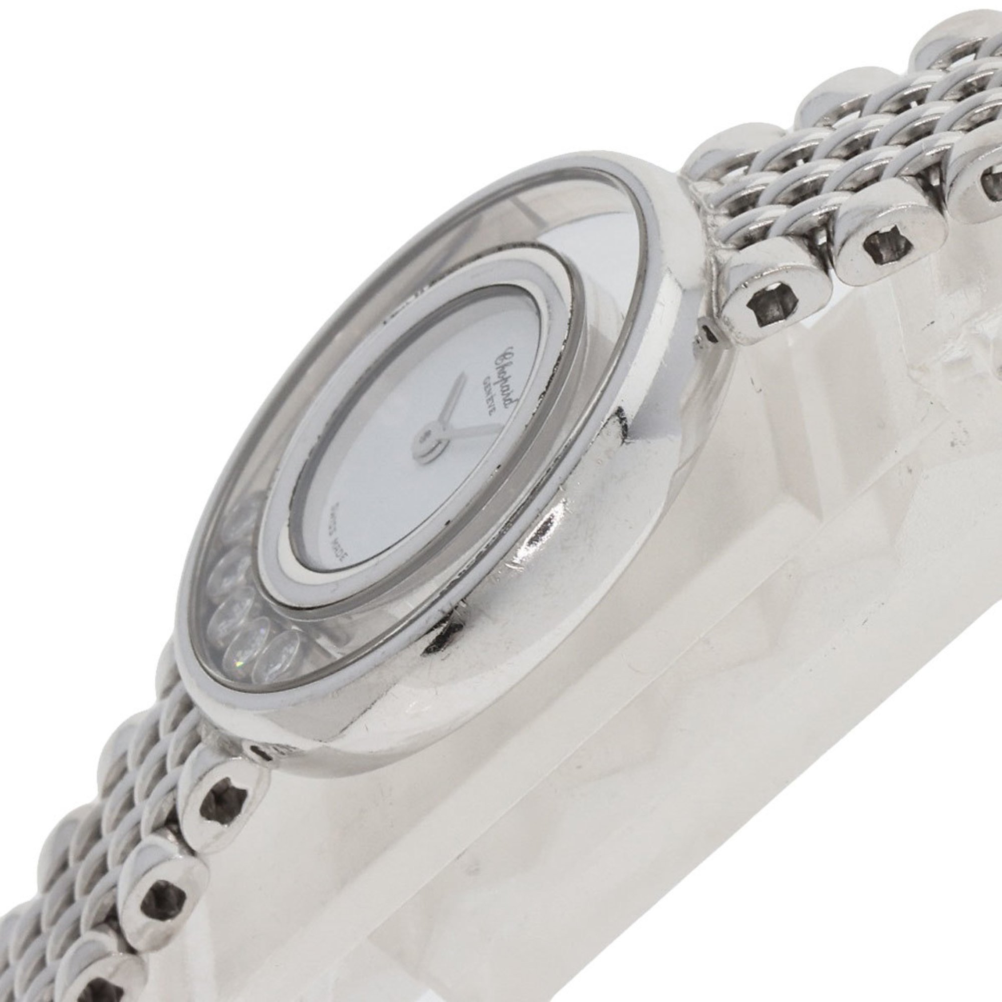 Chopard 20 6147 Happy Diamond Watch K18 White Gold K18WG Ladies