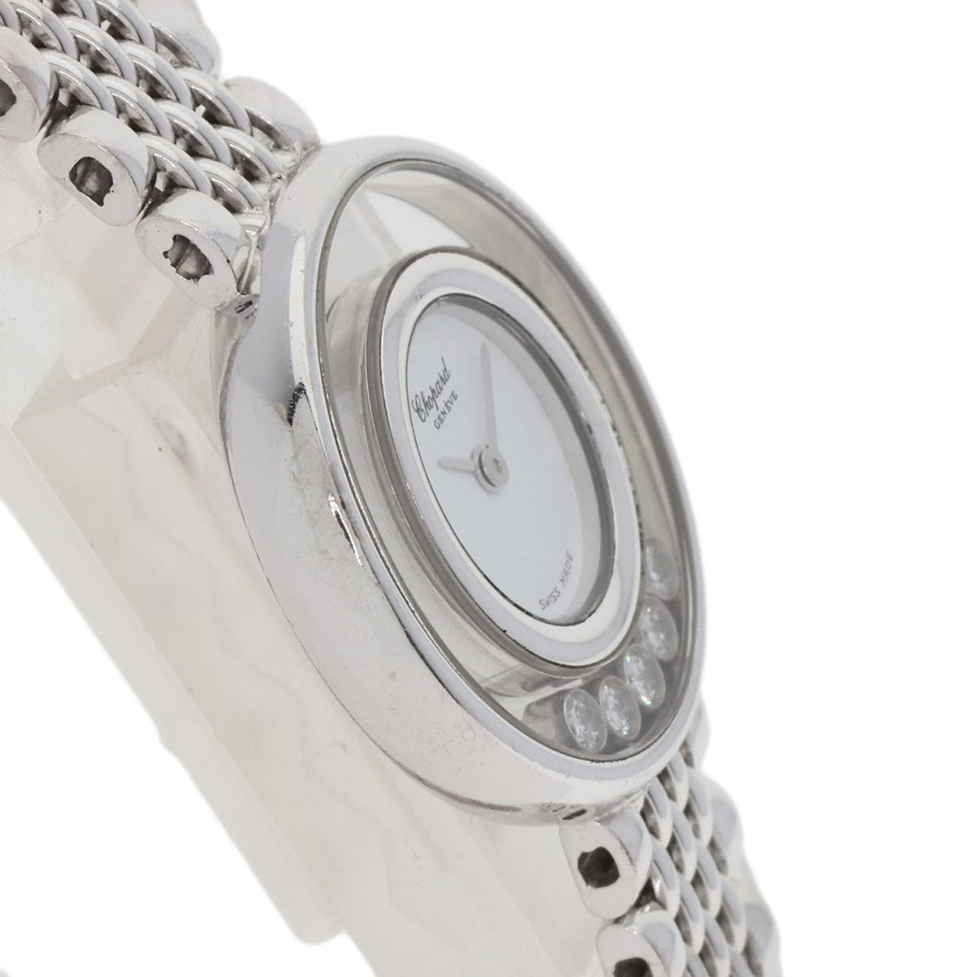 Chopard 20 6147 Happy Diamond Watch K18 White Gold K18WG Ladies