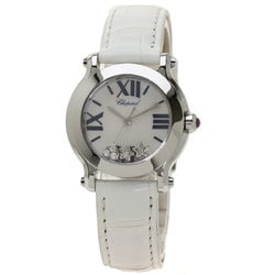 Chopard Happy Sport Watch Stainless Steel Leather Ladies