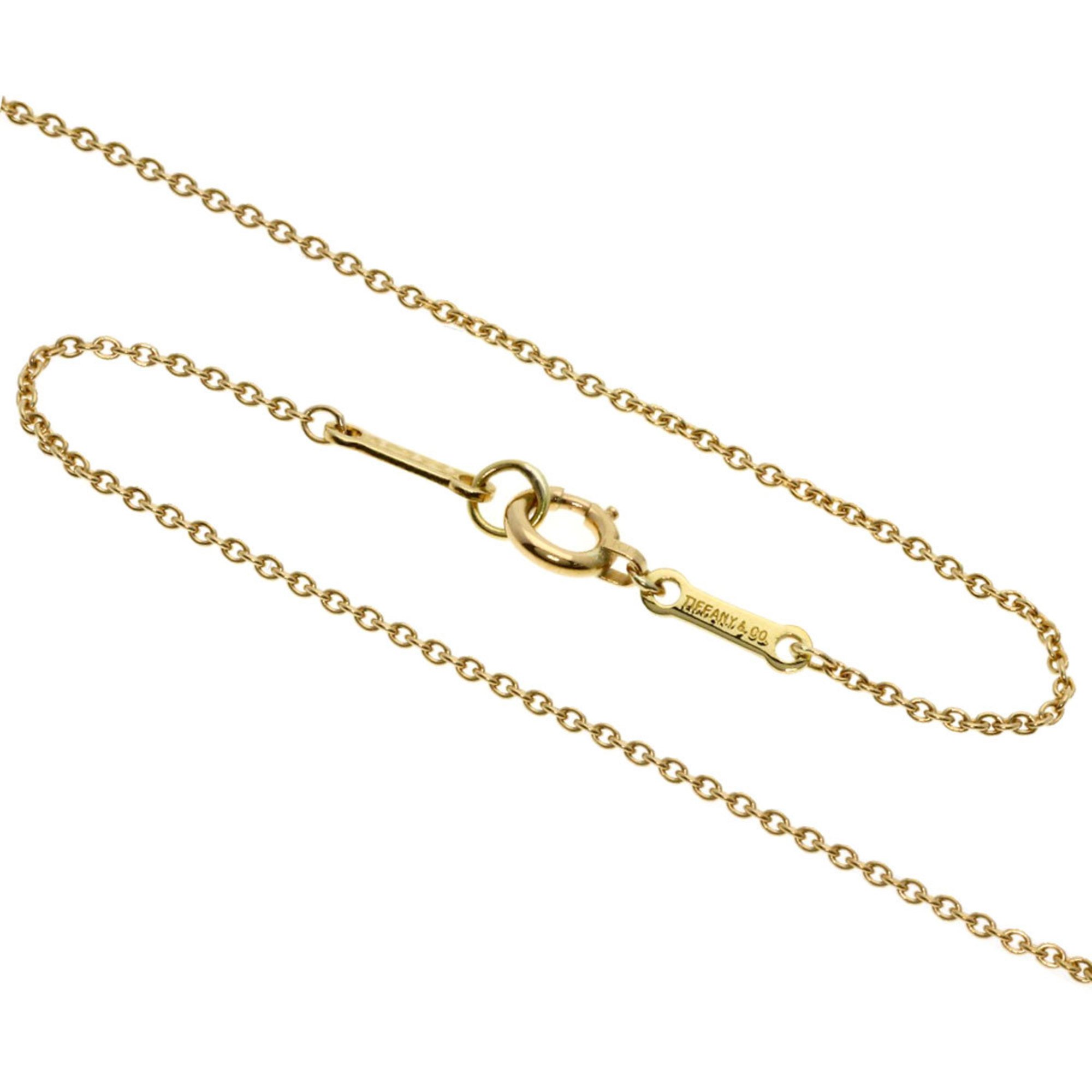 Tiffany & Co. By the Yard 1P Diamond Approx. D0.40ct Necklace K18 Yellow Gold Women's